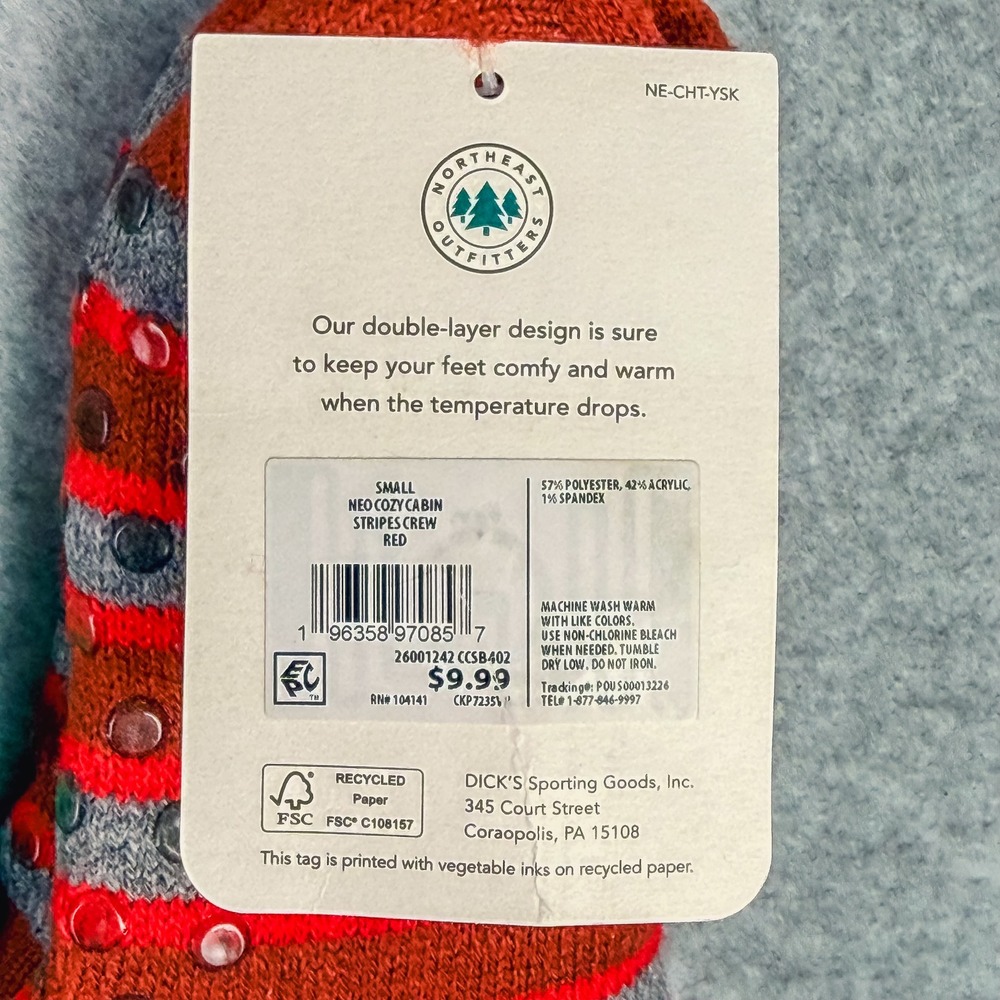 Northeast Outfitters Socks Kids Small Multicolor Christmas Cozy Cabin 4 Pair Set - Picture 9 of 9